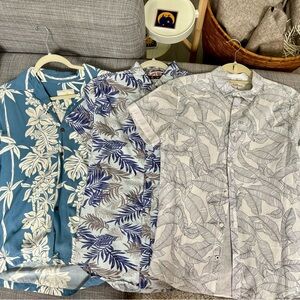 Set of Three Tropical Print Shirts Sz S